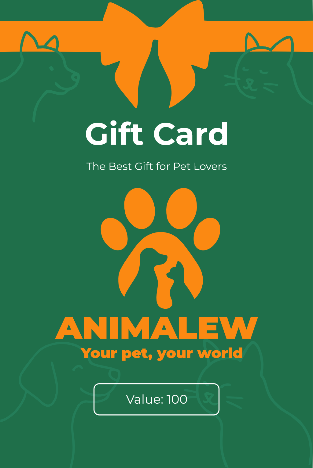 Animalew Gift Card 🐾 | The Best Gift for Pet Lovers