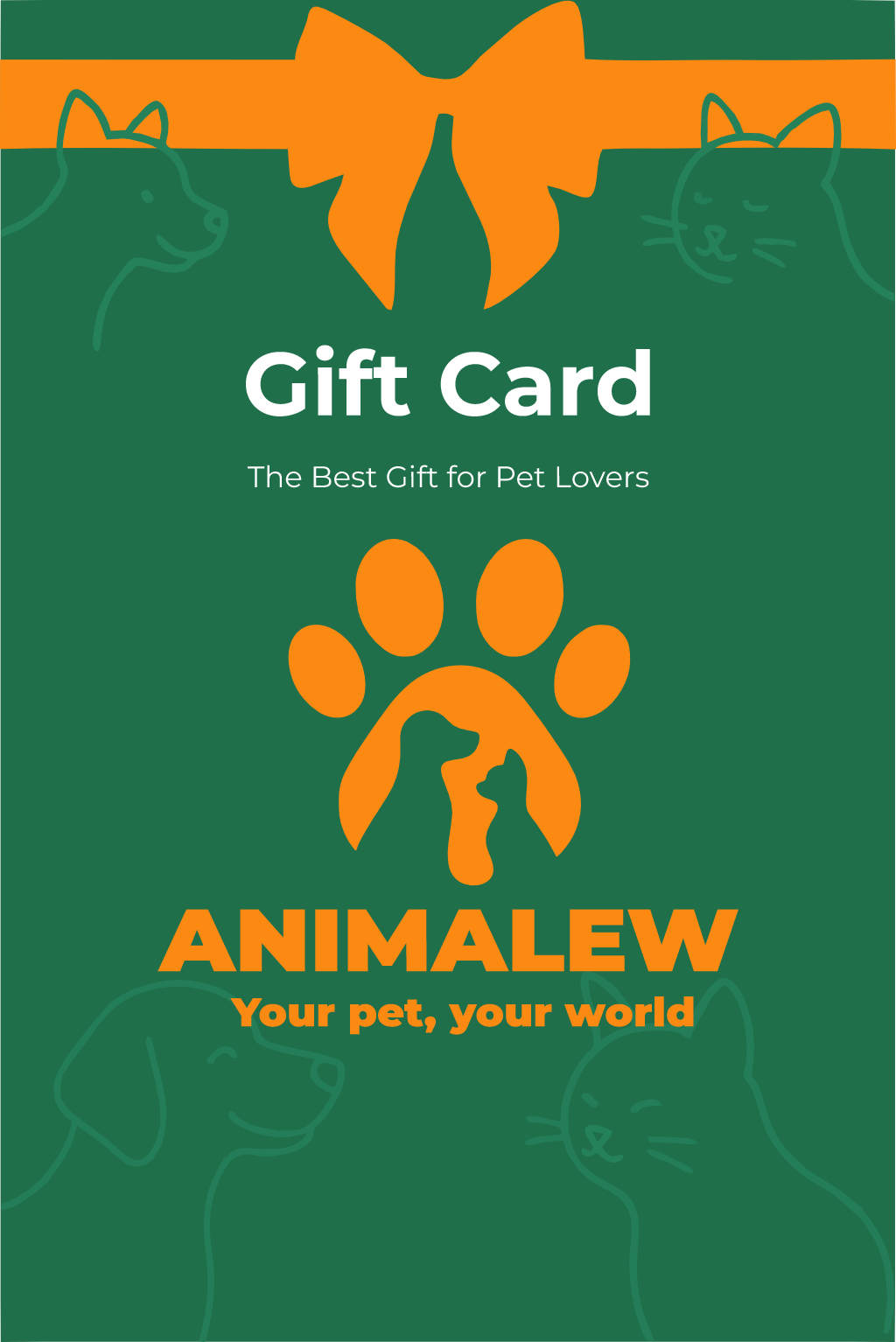 Animalew Gift Card 🐾 | The Best Gift for Pet Lovers